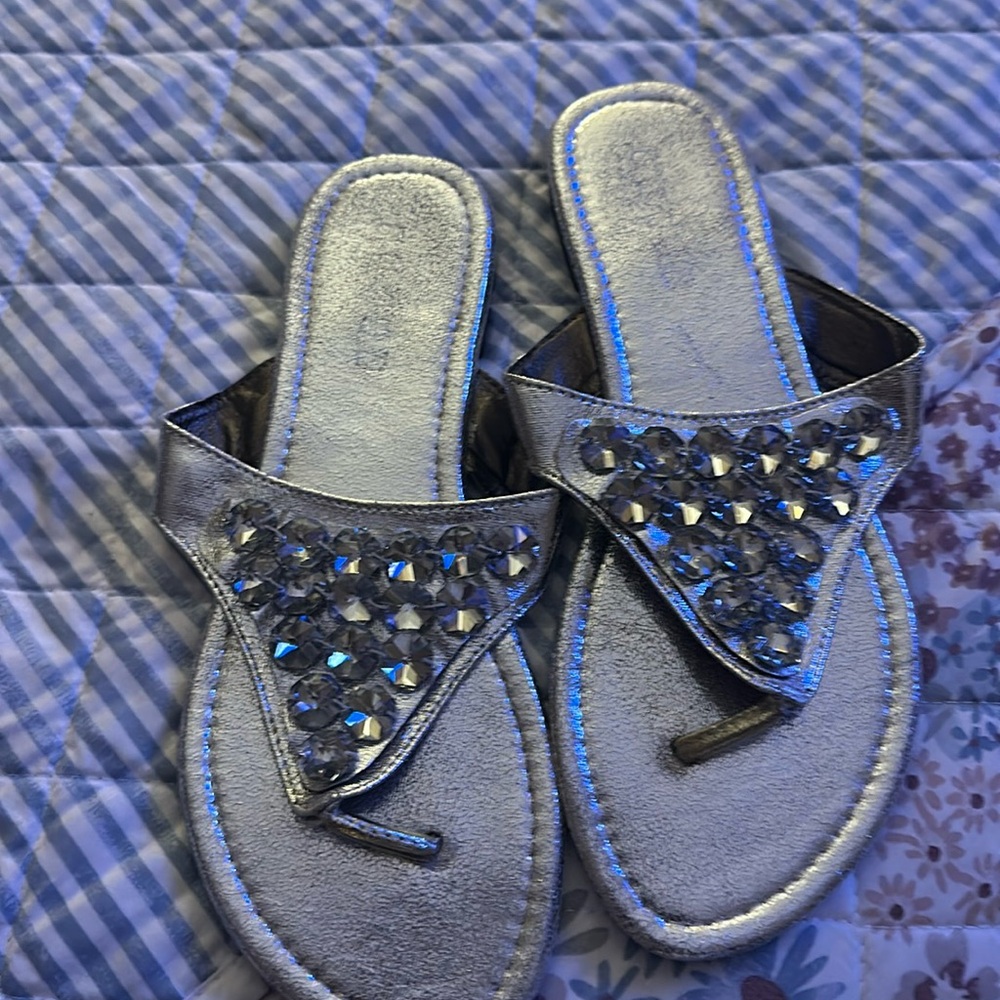 Sexy silver sandals